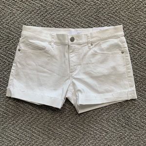 Loft NWT white frayed shorts